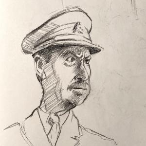 Drawing - colonel from Foyle's War