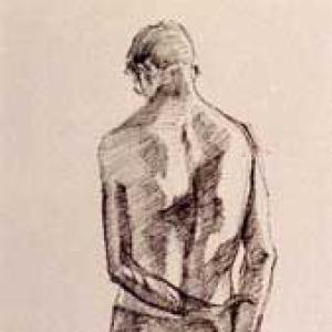 figure drawing, male, pen and ink